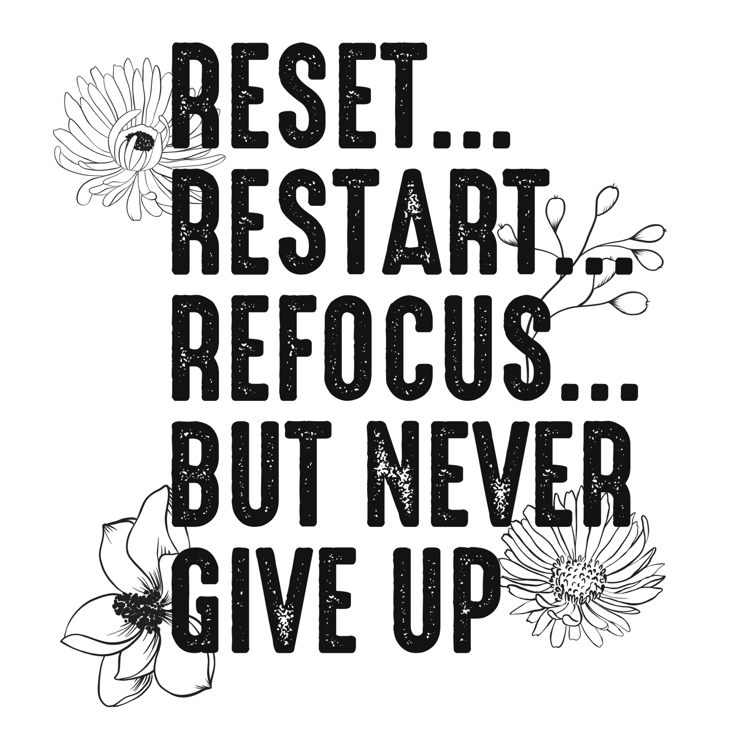 Reset Restart Refocus But Never Give Up